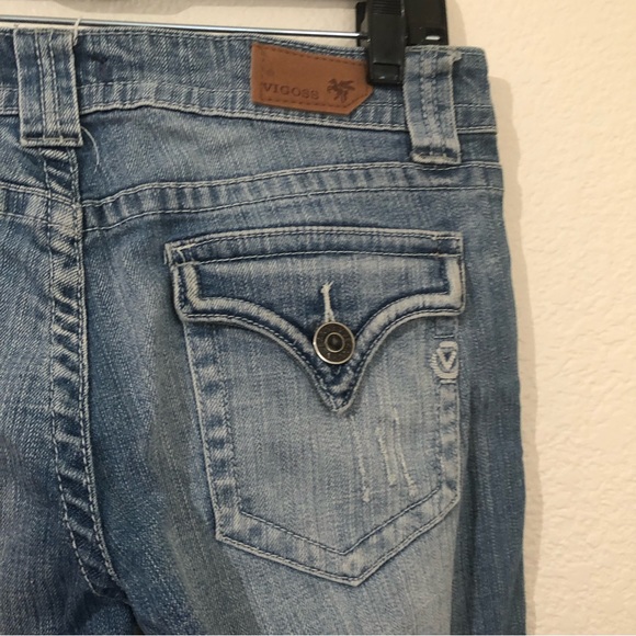 VIGOSS Womens Juniors 5 New York Boot Cut Jeans Light Wash Low Rise - Picture 13 of 14